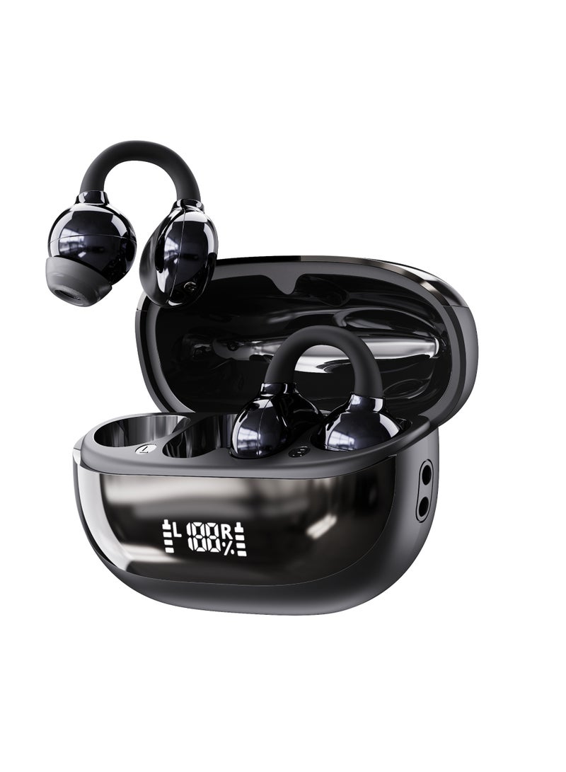 G-Tab CLIP 2 PRO Open Ear Clip Earbuds Bluetooth 5.4 Wireless Earphones, C-Bridge Clip Earbuds with Noise Cancellation, Touch Control, Stereo Sound, Waterproof, Type-C Charging, True Wireless Earbuds for iPhone & Gaming - Image 1